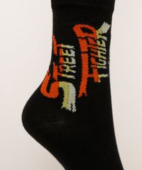 Kit-Infantil-Rider-Street-Fighter-Chinelo-Slide---Meia-Preto-9961279-Preto_9