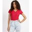 Blusa-Feminina-Basica-Flame-Manga-Curta-Decote-V-Pink-9847524-Pink_1