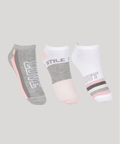 Kit-de-3-Meias-Femininas-Selene-Cano-Baixo-Multicor-9954845-Multicor_1