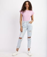 Blusa-Feminina-Basica-Muscle-Tee-Manga-Curta-com-Recorte-Decote-Redondo-Lilas-1-9941597-Lilas_1_3
