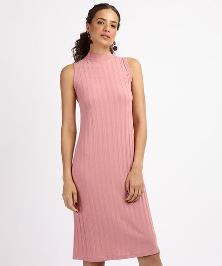 Vestido-Feminino-Canelado-Sem-Manga-Gola-Alta-Rosa-Claro-9960695-Rosa_Claro_1 Vestido-Feminino-Canelado-Sem-Manga-Gola-Alta-Rosa-Claro-9960695-Rosa_Claro_1