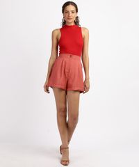 Short-Feminino-Cintura-Alta-Alfaiatado-com-Bolsos-Coral-9948726-Coral_3