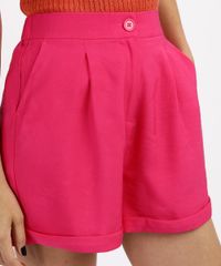 Short-Feminino-Cintura-Alta-Alfaiatado-com-Bolsos-Pink-9948726-Pink_4