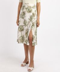 Saia-Feminina-Midi-Estampada-de-Folhagem-com-Fenda-Off-White-9947370-Off_White_1