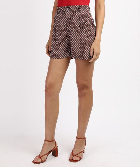 Short-Feminino-Cintura-Alta-Alfaiatado-Estampado-Geometrico-com-Bolsos-Azul-Marinho-9948852-Azul_Marinho_1