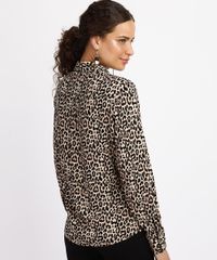 Camisa-Feminina-Estampada-Animal-Print-Onca-com-Bolsos-Manga-Longa-Bege-9927561-Bege_2