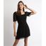 Vestido-Feminino-Curto-Texturizado-com-Transparencia-Manga-Curta-Preto-9885992-Preto_1