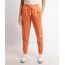 Calca-de-Moletom-Feminina-Basica-Jogger-Cintura-Media-com-Bolsos-Laranja-9948942-Laranja_1