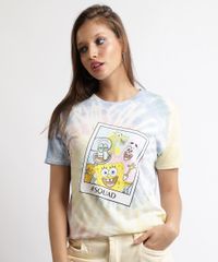 Blusa-Feminina-Bob-Esponja-Estampada-Tie-Dye-Manga-Curta-Decote-Redondo-Multicor-9957663-Multicor_1