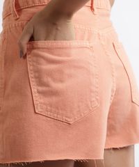Short-de-Sarja-Feminino-Mom-Cintura-Super-Alta-com-Pregas-e-Barra-a-Fio-Laranja-9963986-Laranja_5