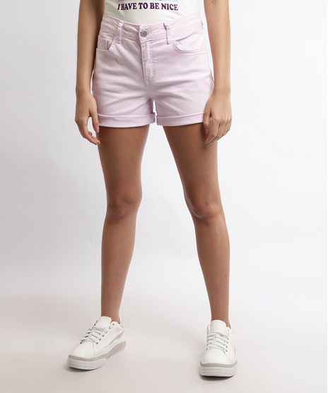 Short-de-Sarja-Feminino-Reto-Cintura-Media-Barra-Dobrada-Lilas-9966779-Lilas_1