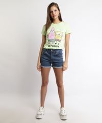 Blusa-Feminina-Bob-Esponja-Manga-Curta-Decote-Redondo-Verde-9960197-Verde_3