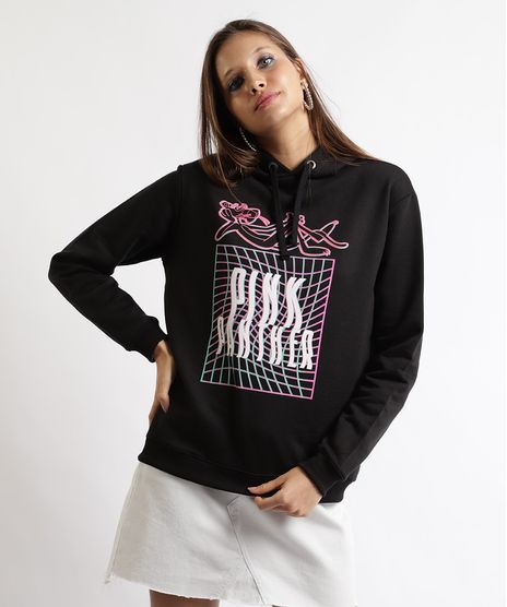 Blusao-de-Moletom-Feminino-Pantera-Cor-Rosa-com-Capuz-Preto-9964584-Preto_1