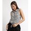 Camisa-Feminina-Estampada-Xadrez-Vichy-Com-No-e-Bolso-Sem-Manga-Preta-9875268-Preto_1