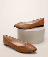 Sapatilha-Feminina-Moleca-Bico-Fino-com-Textura-Tresse-Caramelo-9960907-Caramelo_1