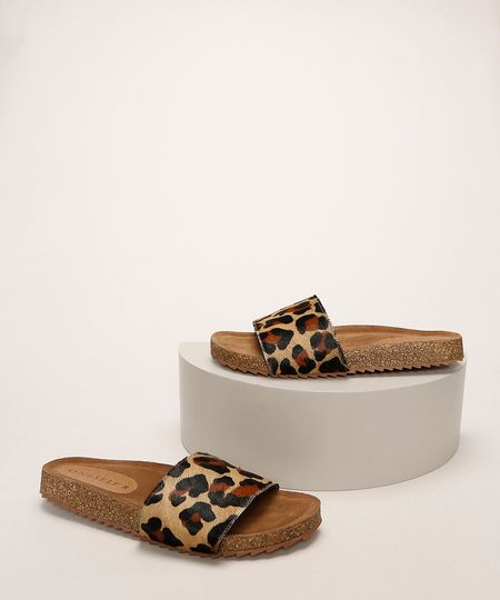 Rasteirinha-Feminina-de-Couro-Oneself-Estampada-Animal-Print-de-Onca-Caramelo-9965231-Caramelo_1