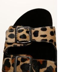 Rasteirinha-Feminina-Oneself-Estampada-Animal-Print-de-Onca-com-Fivelas-Bege-9965232-Bege_3