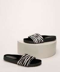 Rasteirinha-Feminina-de-Couro-Oneself-Estampada-Animal-Print-de-Zebra-Preta-9965233-Preto_1