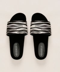 Rasteirinha-Feminina-de-Couro-Oneself-Estampada-Animal-Print-de-Zebra-Preta-9965233-Preto_5