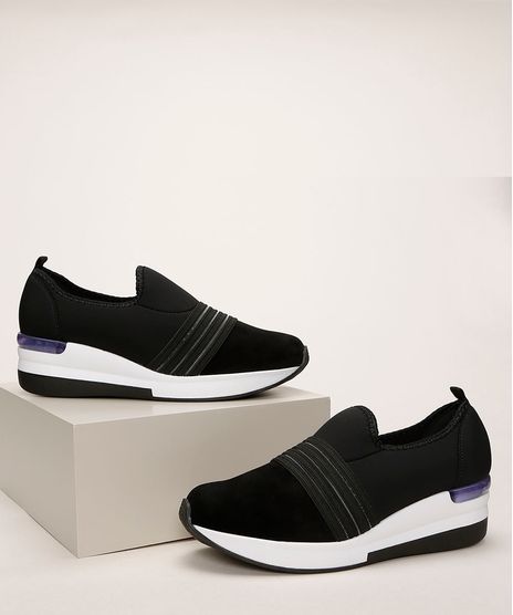 Tenis-Feminino-Modare-Knit-Esportivo-com-Elastico-Preto-9970550-Preto_1
