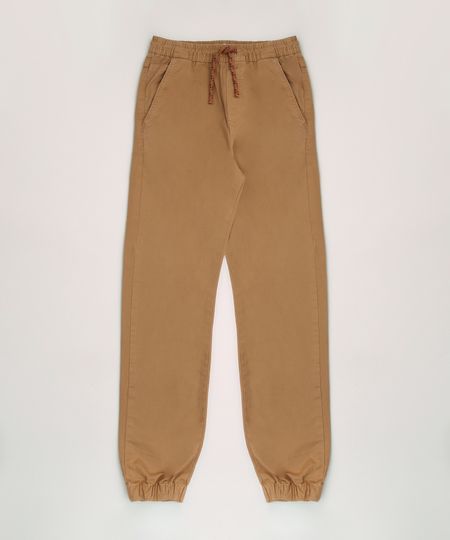 Calca-de-Sarja-Juvenil-Jogger-Cargo-com-Bolsos-Caramelo-9953666-Caramelo_1