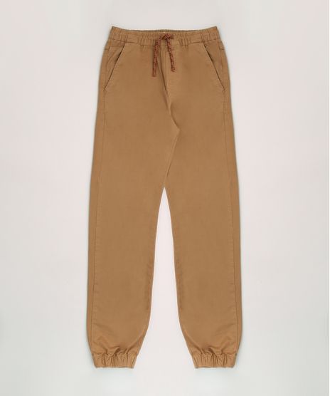 Calca-de-Sarja-Juvenil-Jogger-Cargo-com-Bolsos-Caramelo-9953666-Caramelo_1