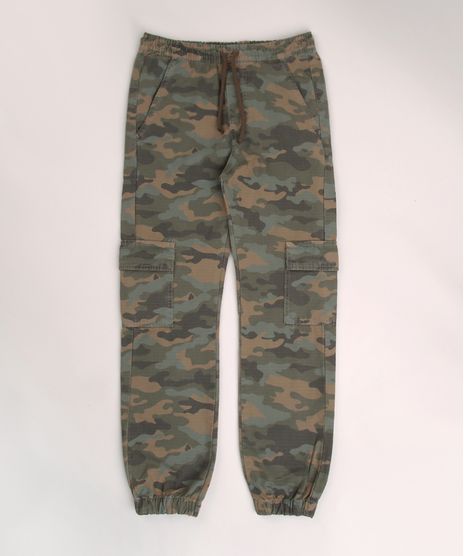 Calca-de-Sarja-Juvenil-Jogger-Cargo-Estampado-Camuflado-Verde-Militar-9953871-Verde_Militar_1