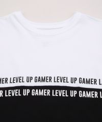 Camiseta-Juvenil-Bicolor--Level-Up--com-Recorte-Manga-Curta-Preta-9957282-Preto_3