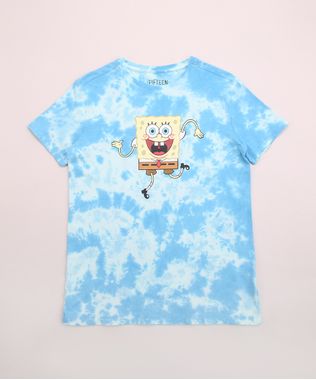 Blusa-Juvenil-Bob-Esponja-Estampada-Tie-Dye-Manga-Curta-Azul-9962300-Azul_1