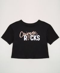 Blusa-Juvenil-Cropped--Courage-Rocks--As-Princesas-Manga-Curta-Preta-9962333-Preto_1