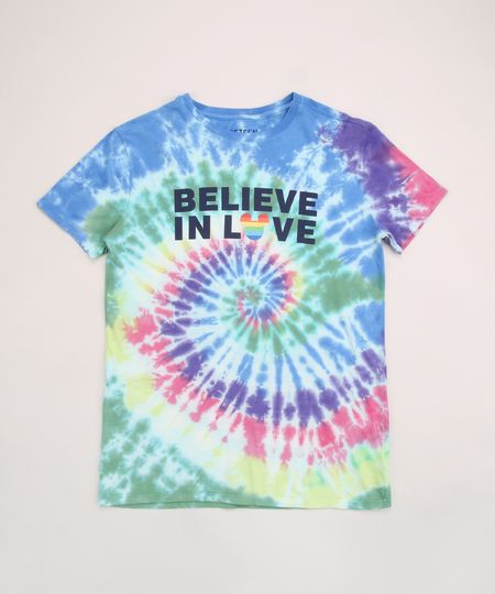 Blusa-Juvenil-Mickey--Believe-In-Love--Estampada-Tie-Dye-Manga-Curta-Multicor-9962301-Multicor_1