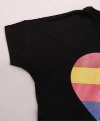 Blusa-Juvenil-Coracao-Colorido--Love--Manga-Curta-Preta-9962370-Preto_4