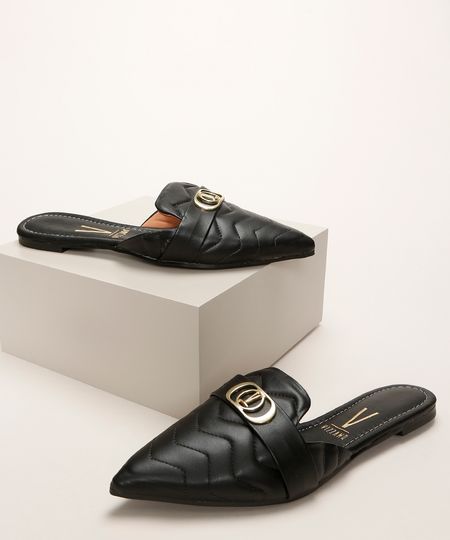 Mule-Feminino-Vizzano-Bico-Fico-com-Fivela-e-Efeito-Matelasse-Preto-9960357-Preto_1