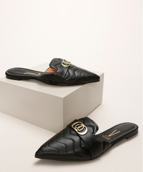 Mule-Feminino-Vizzano-Bico-Fico-com-Fivela-e-Efeito-Matelasse-Preto-9960357-Preto_1