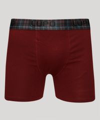 Cueca-Masculina-Lupo-Boxer-Estampada-de-Xadrez-em-Algodao-Vinho-9968222-Vinho_1