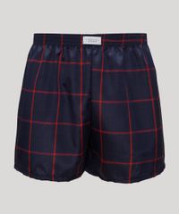 Samba-Cancao-Masculina-Estampada-Xadrez-com-Elastico-Azul-Marinho-9945618-Azul_Marinho_1