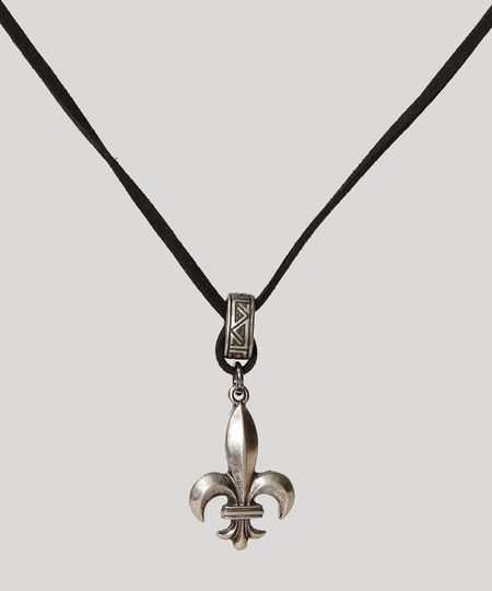 Colar-Masculino-Cordao-com-Flor-de-Lotus-Preto-9971108-Preto_1