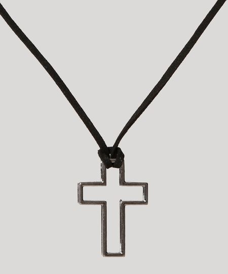 Colar-Masculino-Cordao-com-Cruz-Preto-9971110-Preto_1 Colar-Masculino-Cordao-com-Cruz-Preto-9971110-Preto_1