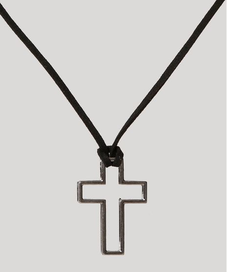 Colar-Masculino-Cordao-com-Cruz-Preto-9971110-Preto_1