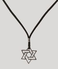Colar-Masculino-Cordao-com-Estrela-Preto-9971112-Preto_1