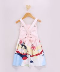 Vestido-Infantil-Estampado-de-Coqueiros-Alca-Media-Coral-9569527-Coral_2