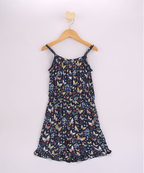 Macaquinho-Infantil-Estampado-de-Borboletas-com-Pompons-e-Babados-Alca-Fina-Azul-Marinho-9841318-Azul_Marinho_1