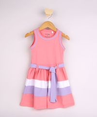 Vestido-Infantil-com-Recortes-e-Tira-para-Amarrar-Alca-Larga-Rosa-9953031-Rosa_1