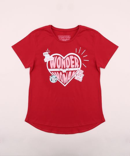 Blusa-Juvenil-Mulher-Maravilha-Manga-Curta-Vermelha-9953534-Vermelho_1