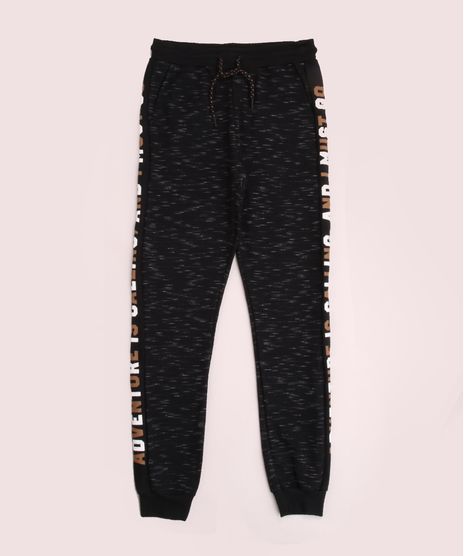 Calca-de-Moletom-Juvenil-Jogger-com-Recorte-Lateral-Estampado-Preta-9955122-Preto_1