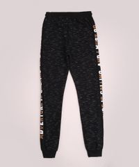 Calca-de-Moletom-Juvenil-Jogger-com-Recorte-Lateral-Estampado-Preta-9955122-Preto_2