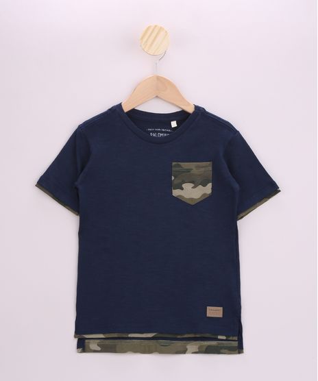 Camiseta-Infantil-com-Bolsos-Estampado-Camuflado-Manga-Curta-Azul-Marinho-9955400-Azul_Marinho_1