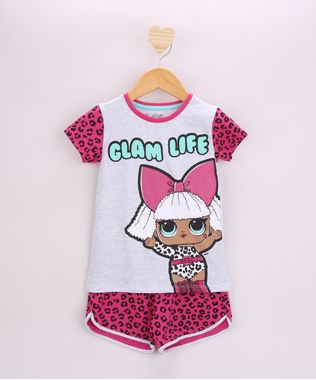 Pijama-Infantil-LOL-Surprise-Diva-Manga-Curta-Cinza-Mescla-Claro-9956705-Cinza_Mescla_Claro_1