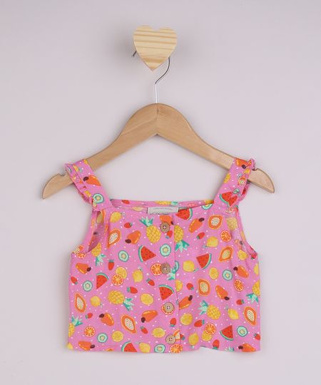 Regata-Infantil-Cropped-Estampado-de-Frutas-com-Alca-Media-Rosa-9956787-Rosa_1