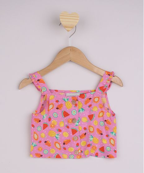 Regata-Infantil-Cropped-Estampado-de-Frutas-com-Alca-Media-Rosa-9956787-Rosa_1